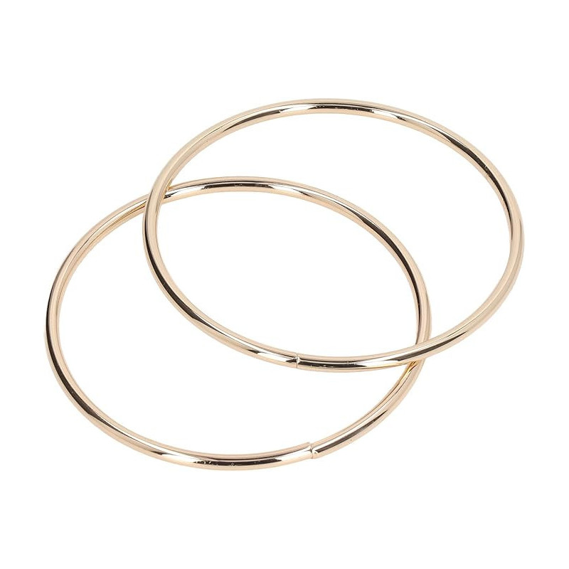 Conjunto Asas redondas metalicas doradas de 14,5 cm