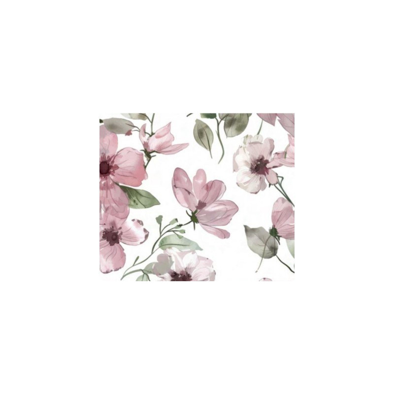 Loneta Estampada Antimanchas Natural- Rosa 67332