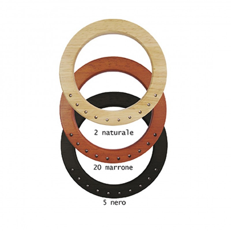 Conjunto de Asas madera redonda para Bolso Naturale