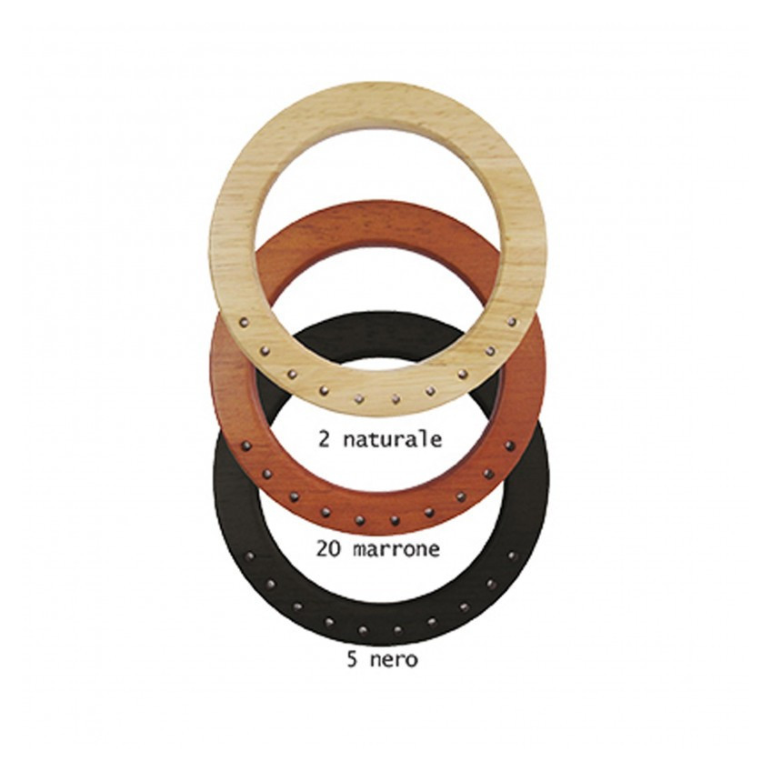Conjunto de Asas madera redonda para Bolso Naturale