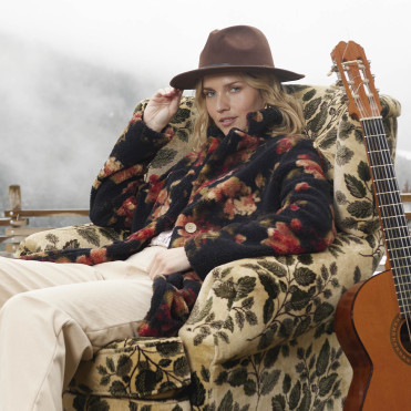 Sherpa Fabric Print Flamenco 2280-1