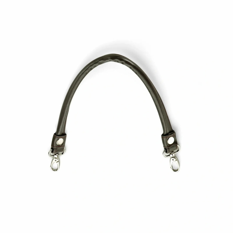 Asas de bolso simil cuero Marron con mosquetón final Prym 615157