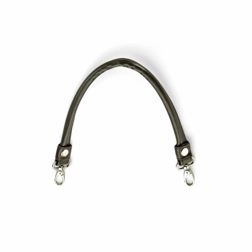 Asas de bolso simil cuero Marron con mosquetón final Prym 615157