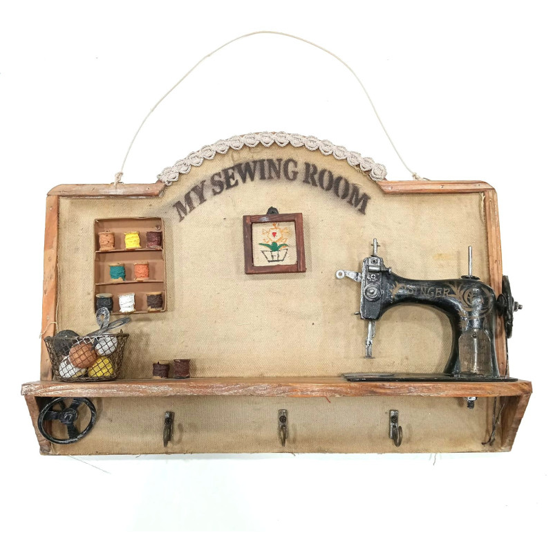 Colgador Decorativo en Madera My Sewing Room