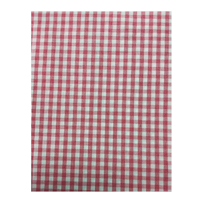 Tela Seersucker Delfina Cuadrado Pequeño Vichy Rojo 67070