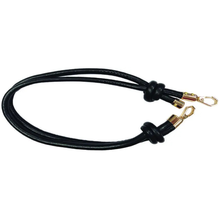 Asa de bolso polipiel Negro bandolera bolso de 65-110 mm con mosquetón final en dorado