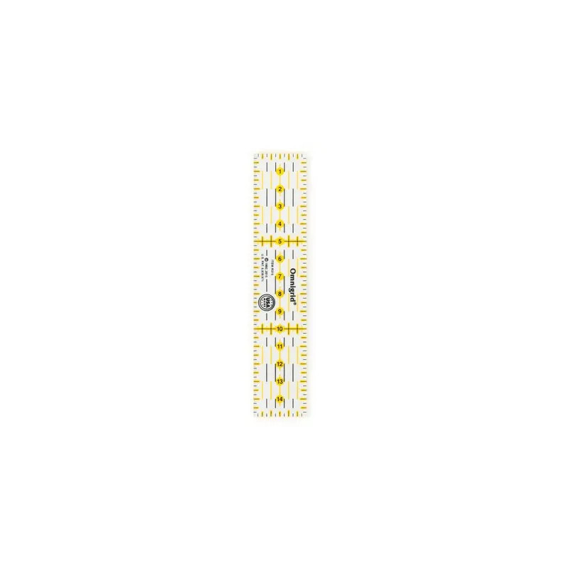 Regla patchwork recta 3 x 15 cm Omnigrid C7793