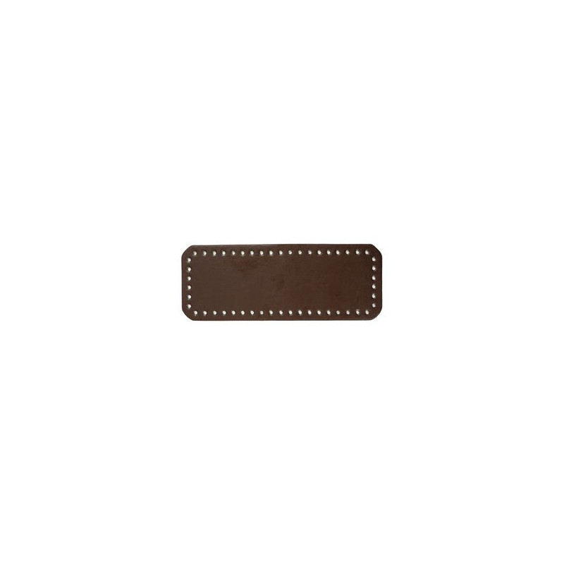 Fondo de bolso en cuero bordes redondos 32 x 12 cm Marron