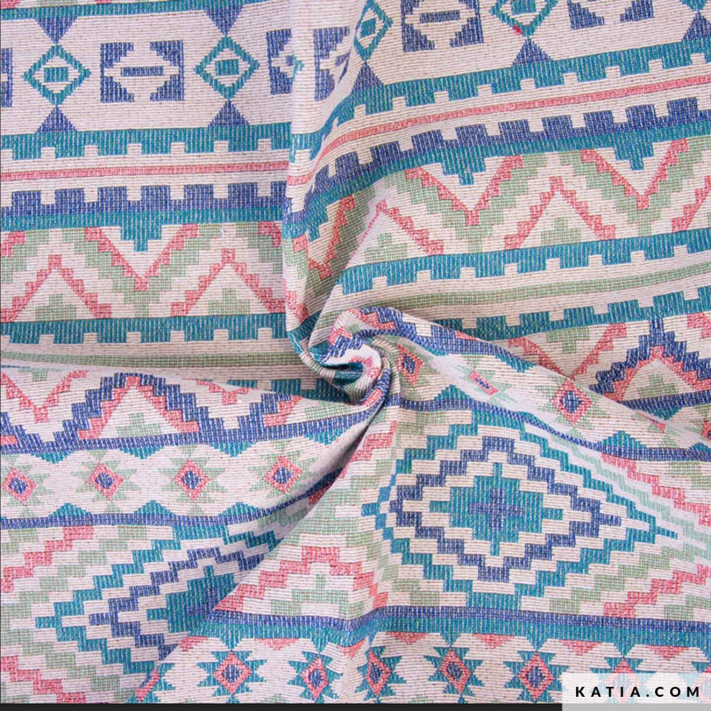 Ethnic Jacquard Aqua Jacquard (22943)