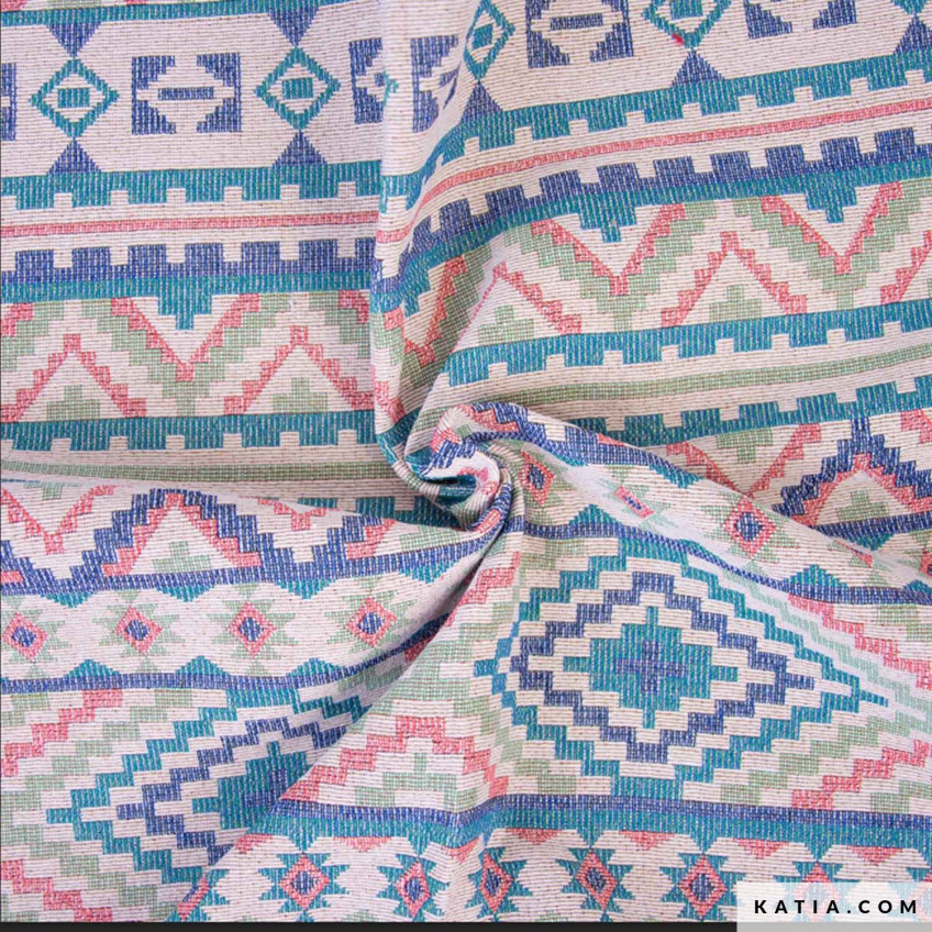 Ethnic Jacquard Aqua Jacquard (22943)