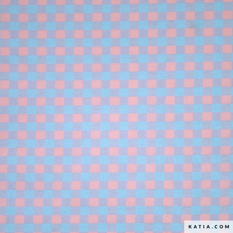 Vichy Gingham Little Sky & Pink (2303-6)