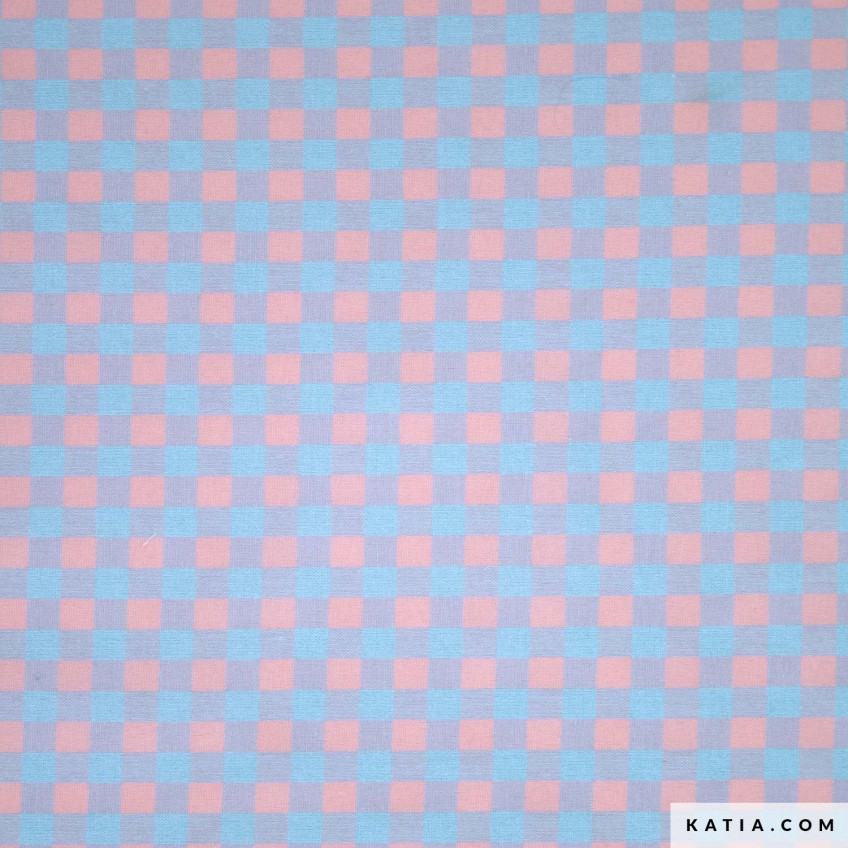 Vichy Gingham Little Sky & Pink (2303-6)