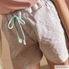 Vichy Gingham Little Sky & Pink (2303-6)