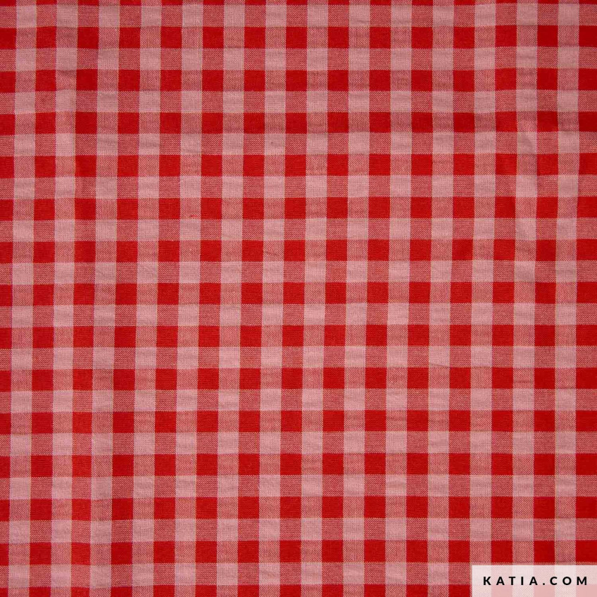 Vichy Gingham Little Red & Pink (2303-9)