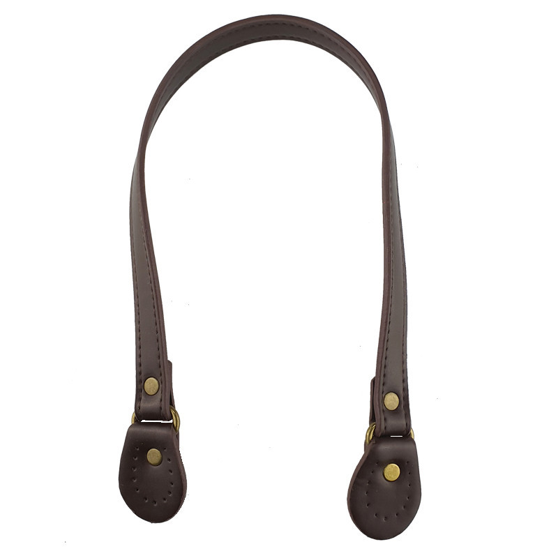 Asa de bolso polipiel Marron plana de 104 cm con final para costura