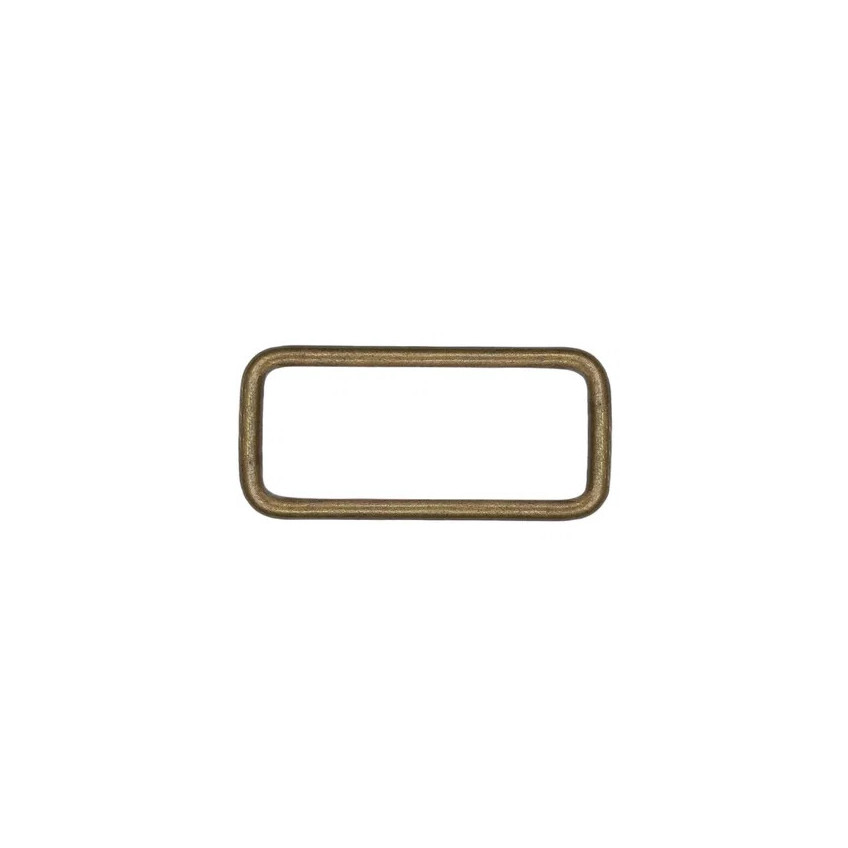 Hebilla de correa rectangular en oro viejo pequeño 25 mm