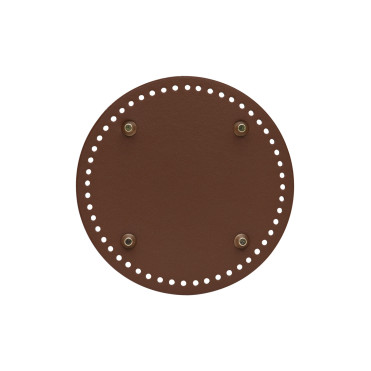Fondo de bolso redondo poliuretano 17 cm Tabaco