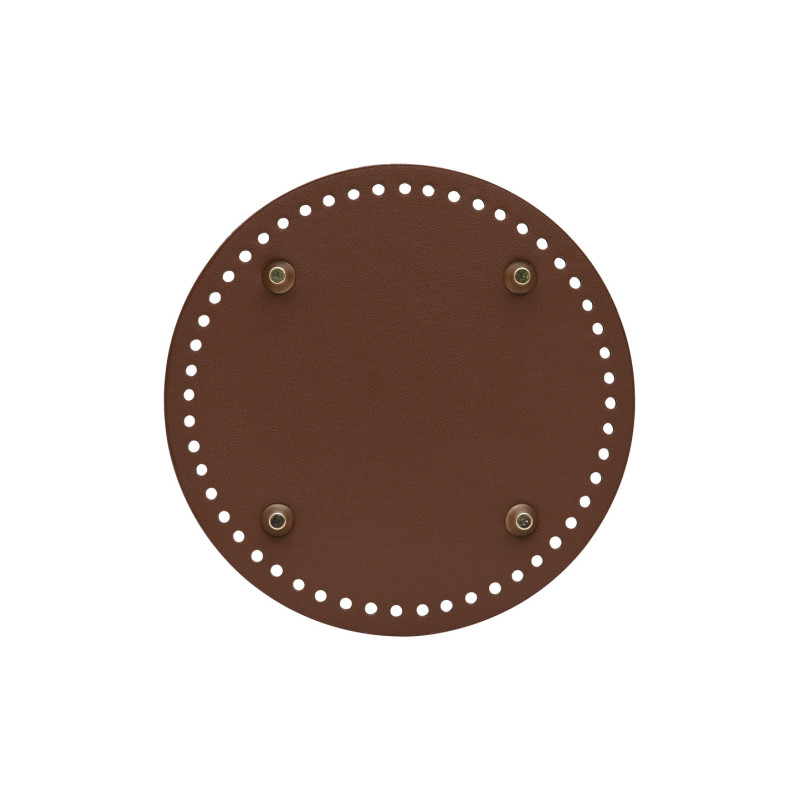 Fondo de bolso redondo poliuretano 17 cm Tabaco