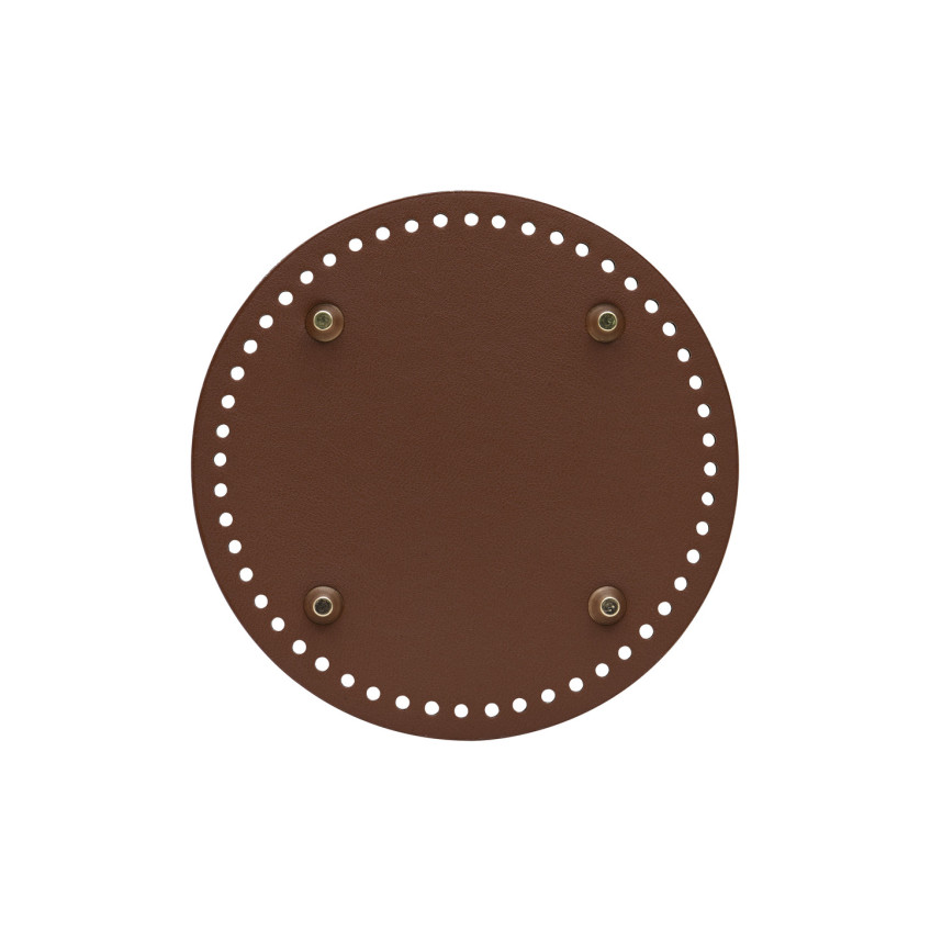 Fondo de bolso redondo poliuretano 17 cm Tabaco