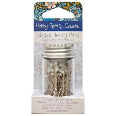 Alfileres con cabeza de Vidrio Hobby Gift Blue