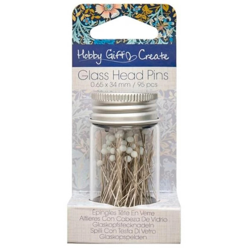 Alfileres con cabeza de Vidrio Hobby Gift Blue