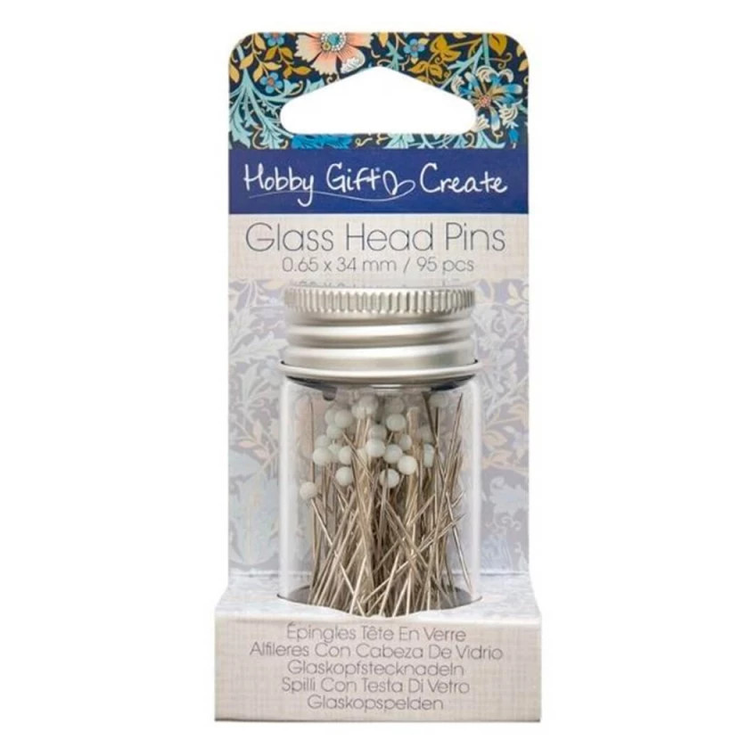 Alfileres con cabeza de Vidrio Hobby Gift Blue