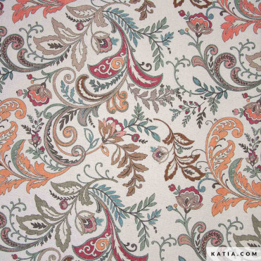 Canvas Recycled Print Autumn Paisley (2219-24)