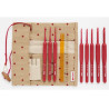 Juego de ganchillos de crochet suaves Etimo Red
