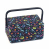 Costurero en Azul con estampado de Costura - Bandeja interior MRM-636