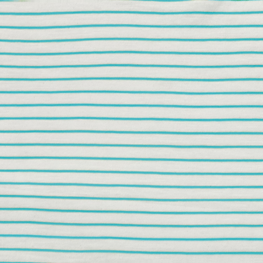 Tela Slub Jersey Stripes Aqua SJ1