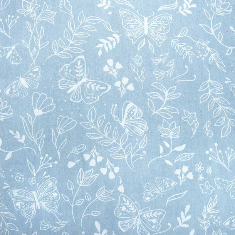 Tela Denim Butterfly Path D17