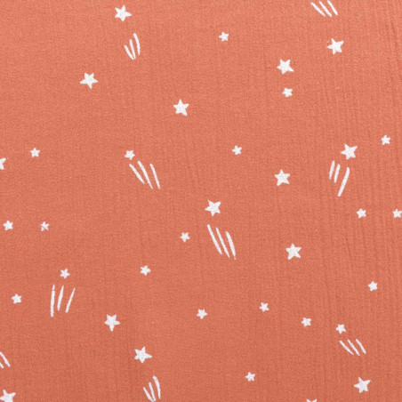 Tela Bambula Print Be Unique Star Coral BP8 2059-8