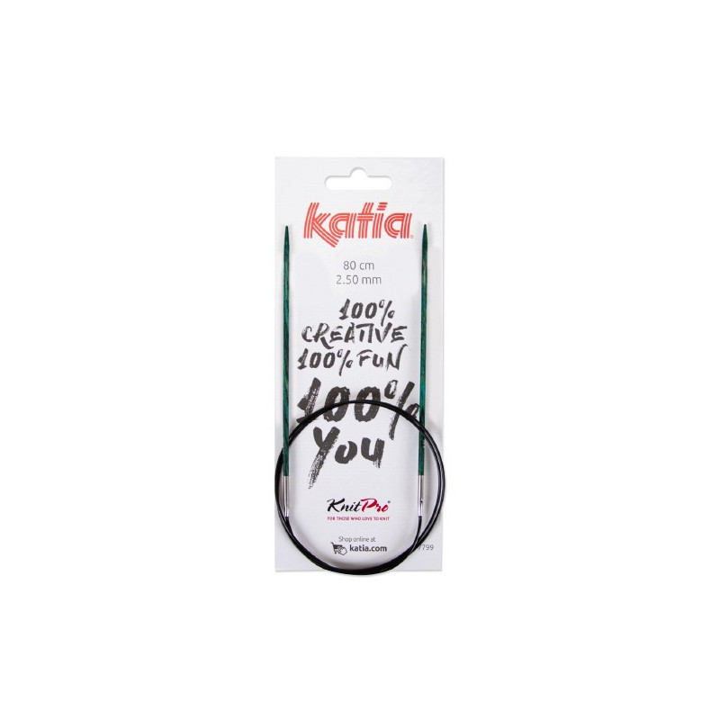Aguja circulares 2,5 con cable 80 cm (7799)