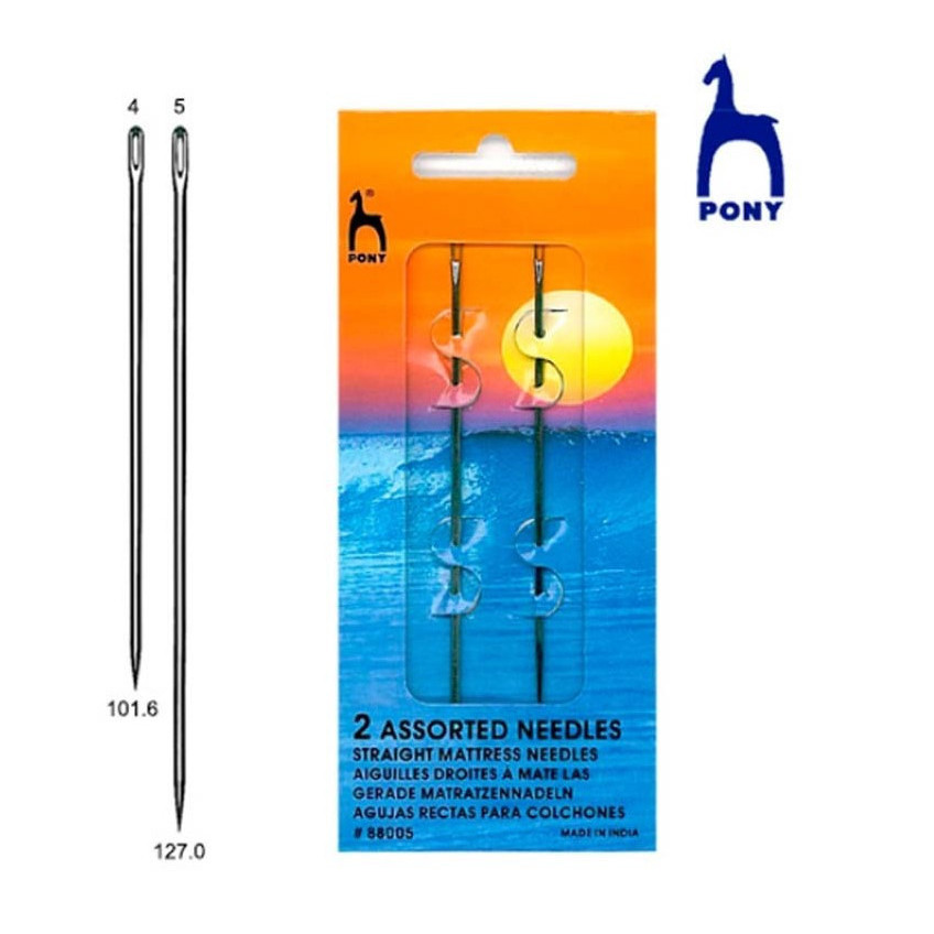 Agujas rectas para colchones 4" y 5" Pony 88005