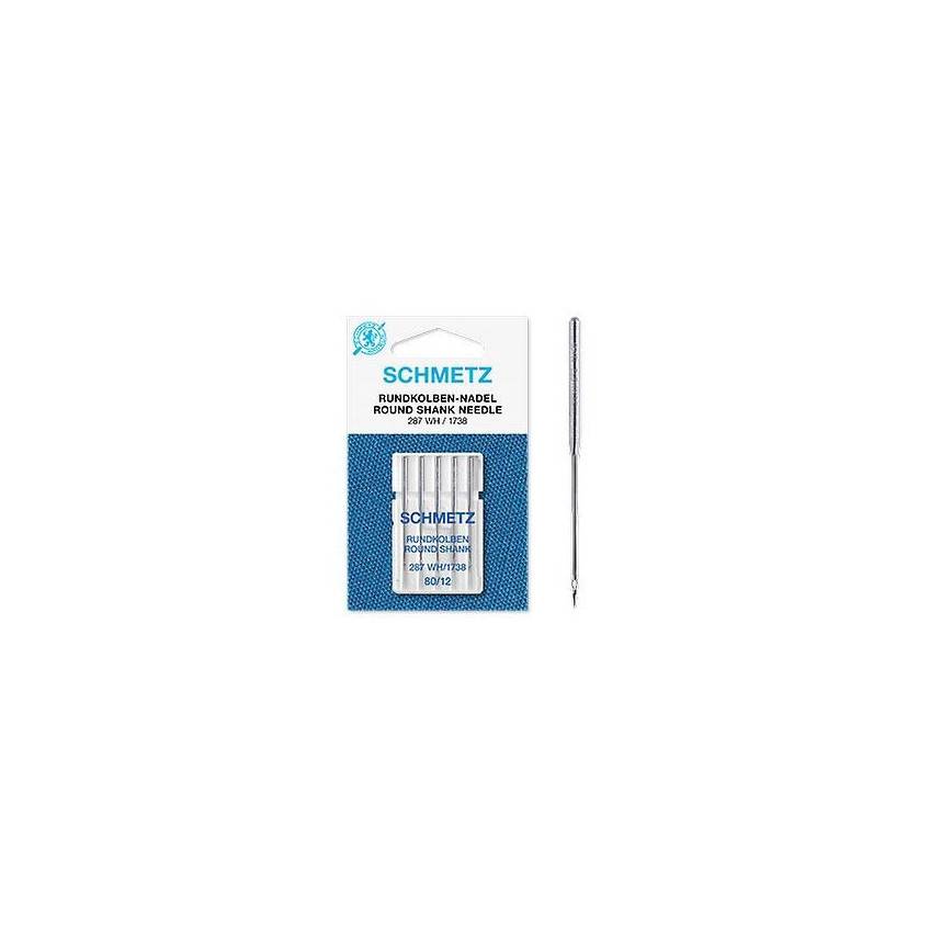 Aguja Cabeza Redonda  287 WH/1738 (80/12) Schmetz