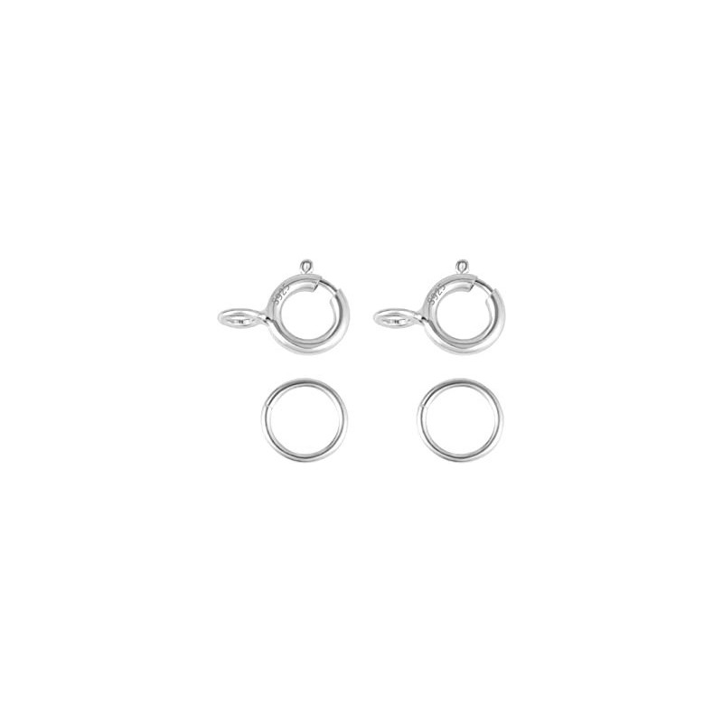 Cierre de pulsera redondo 7mm x 6 pcs