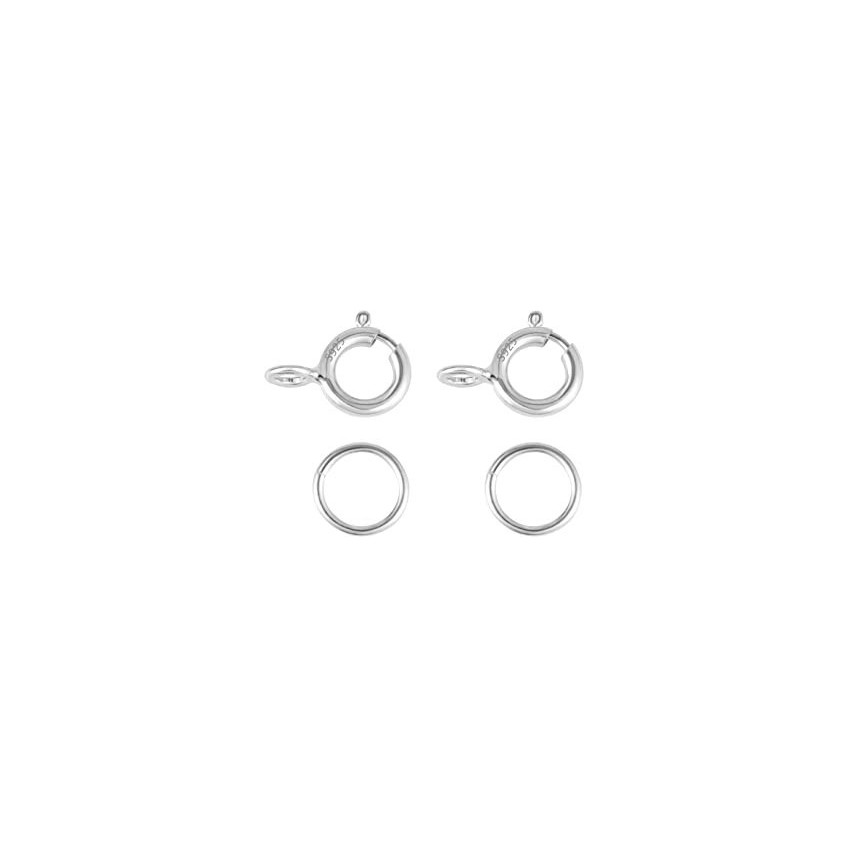 Cierre de pulsera redondo 7mm x 6 pcs