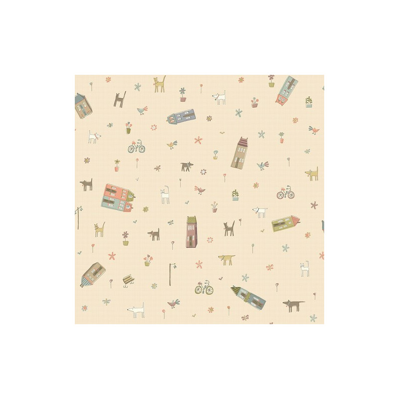 Tela My Neighborhood by Anni Downs HG2634,4