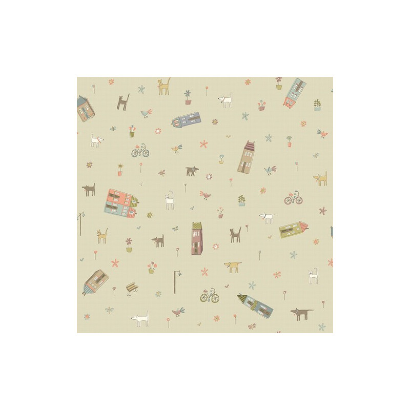 Tela My Neighborhood by Anni Downs HG2634,66