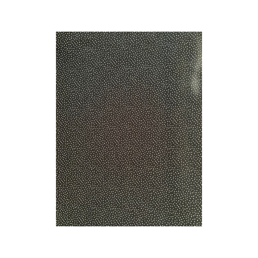 Tela Puntos blancos sobre fondo negro de Indigo Fabrics
