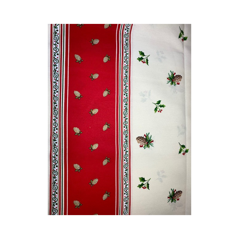 Mantel de Navidad con Cenefa lateral en ancho 1,50 cm