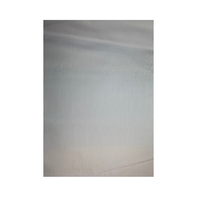 Tela Pique en Canutillo en Fondo Gris con Topos Blancos Pequeños