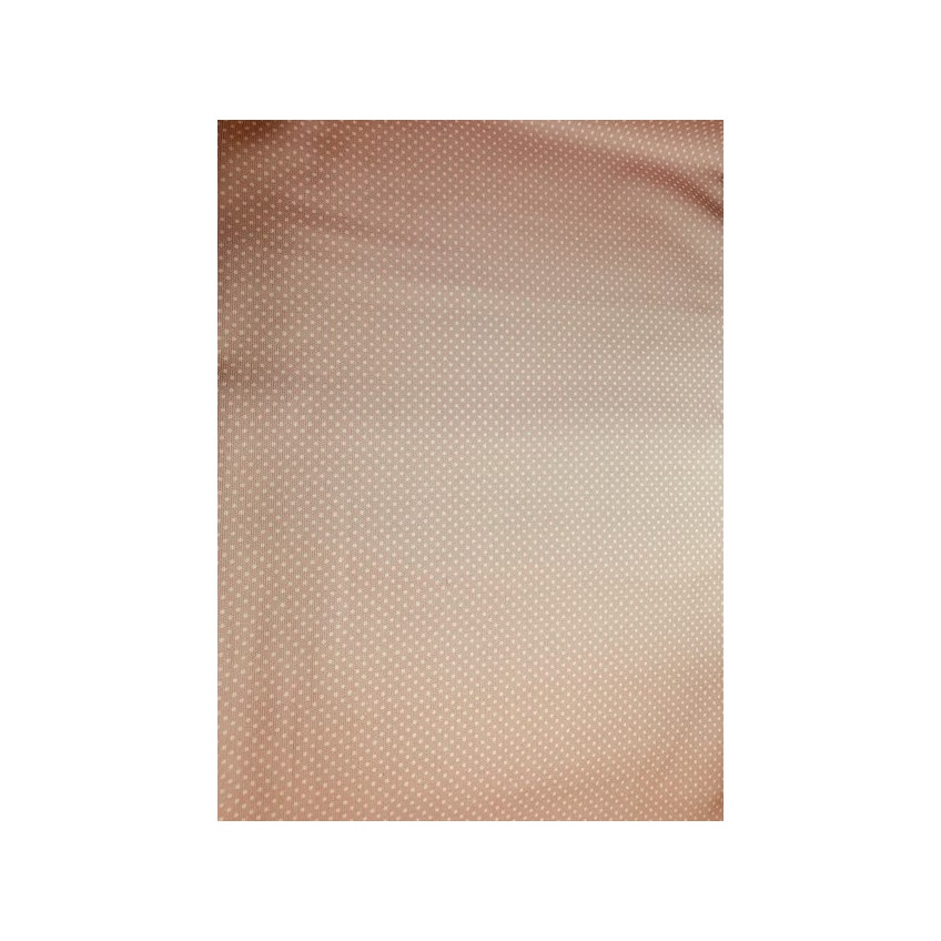 Tela Pique en Canutillo Fondo Rosa con Topos en Blanco