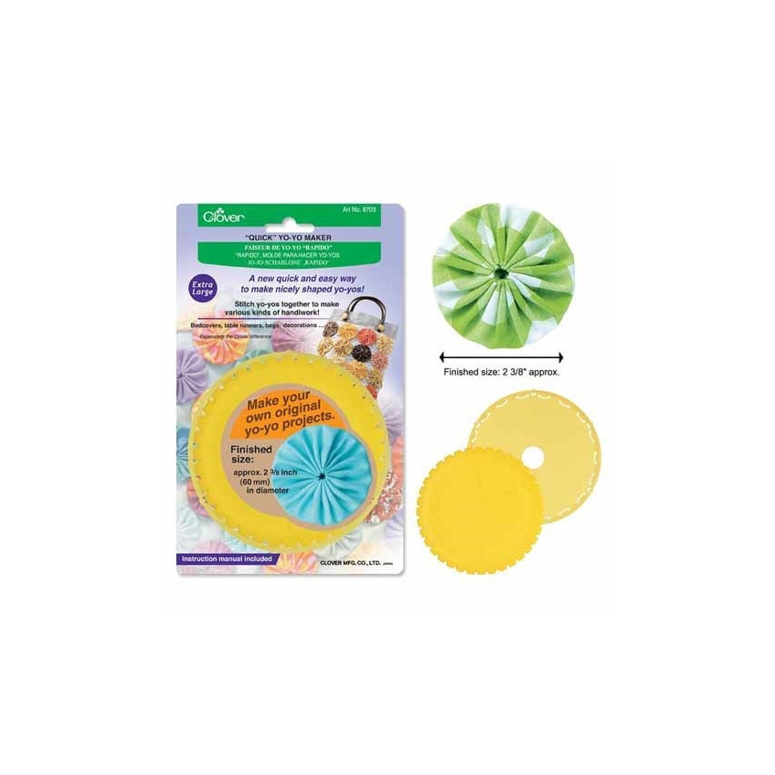 Fabricadora de Yo-yo Redondo 60 mm. Extra Grande Amarillo Clover 8703