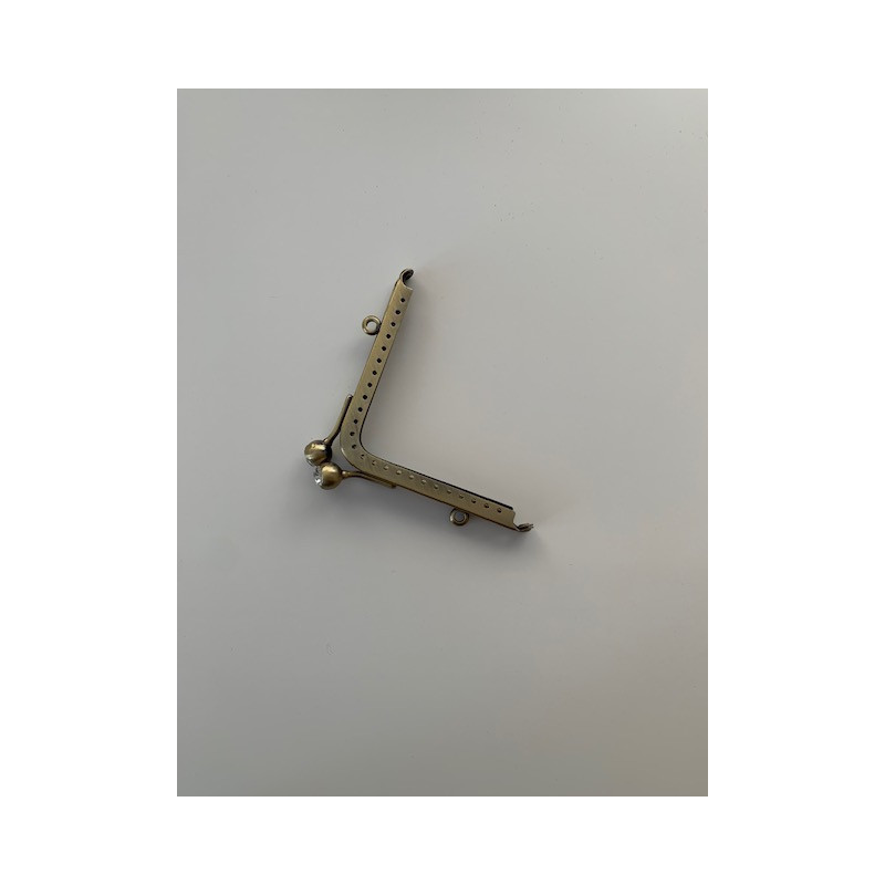 Boquilla Monedero triangular en laton antiguo Perlado 8 x 8 cm