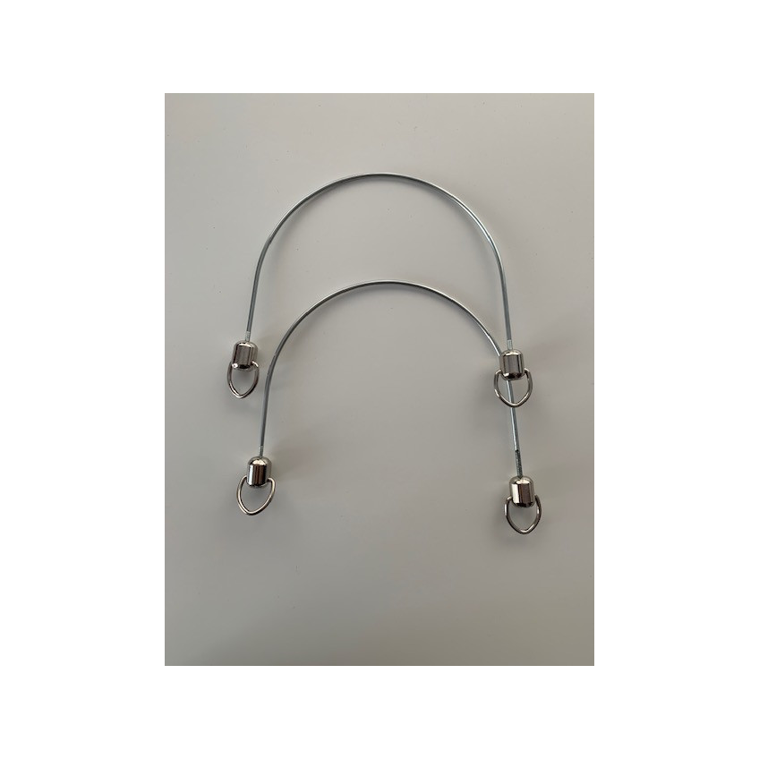 Asas para bolso Aros metalicos 13 cm x 13 cm