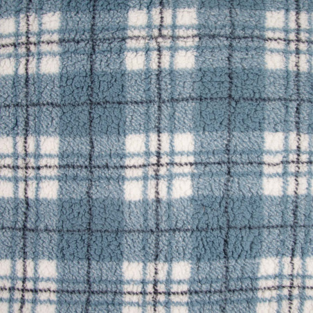 Tela Sherpa Print Blue Plaid 2144-1