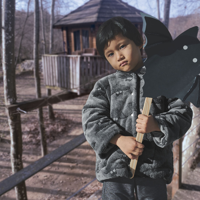 Tela Coraline Print Halloween Bats 3 - 2143