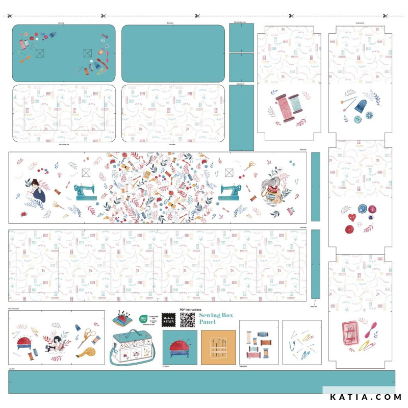 Panel Canvas Slim Sewing Box Panel 2032-09 CSP9