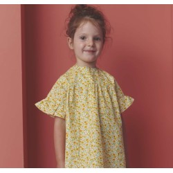 Tela Poplin Light Print Yellow Flowers  2201-4